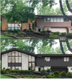 before and after pictures of a house in the suburbs