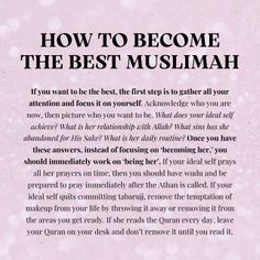 an advertisement for the muslim community in pink and black with polka dots on it, which reads how to become the best muslim