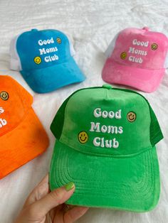 The summer version of your cap, our good moms club trucker hat has an original embroiled logo and mesh back with adjustable snap closure. Pair with your favorite swimwear or go-to style! Adjustable snap back closure Embroidered Logo patch Summer Candy, Mama Style, Best Club, Moms Club, Family Photo Outfits, Sweatshirt Outfit, Snap Back, Snap Backs, Mommy And Me