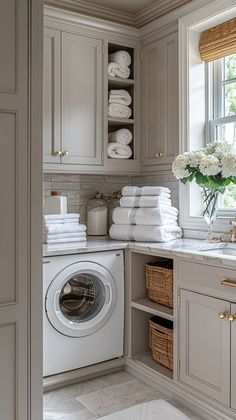 #house decor #kitchen ideas #house ideas #homes #houses #home ideas #dream house decor #apartment decorating #design your dream house #small living room ideas Glam Laundry Room Decor, Great Laundry Room Ideas, Sophisticated Laundry Room, Classic European Interior Design, Gorgeous Laundry Room, Different House Decor Styles, Timeless Elegance Interior Design, Luxurious Mudroom, Dream White House