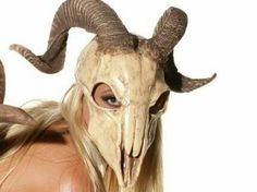 Ram Skull Mask, Rubber Mask, Ram Skull, Handbag Storage, Head Mask, Cool Masks, Animal Masks, Fits Women