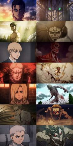 many different anime characters are shown in the same image, each with their own avatars