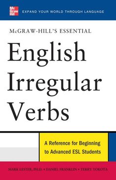 a book cover with the title english irregular verbs