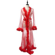 Light, Sheer Material Red Yellow And Black Available One Size Red Sheer Sleepwear For Summer, Sheer Red Sleepwear For Summer, Elegant Red Party Sleepwear, Fitted Red Sleepwear For Winter, Red Sleepwear For Summer Party, Red Summer Party Sleepwear, Black Tuxedo Suit, Luxe Boutique, Feather Trim