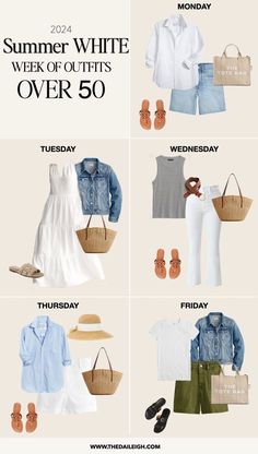 Casual 50s Outfits For Women, Classic Summer Outfits For Women, How To Dress In Your 40's For Women, Casual Classic Outfits, Classic Summer Capsule Wardrobe, Travel Summer Outfits, Clothes Capsule, Classic Summer Outfits, Wardrobe For Women