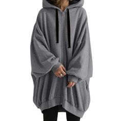 Oversized Hoodie With Zipper Closure For Fall, Oversized Long Sleeve Hoodie With Zipper, Oversized Long Sleeve Hoodie With Zipper Closure, Oversized Zipper Hoodie With Long Sleeves, Oversized Hoodie With Zipper Closure, Oversized Zipper Sweatshirt For Fall, Oversized Fall Sweatshirt With Zipper Closure, Hooded Tops With Zipper Closure For Fall, Hooded Zipper Tops For Fall