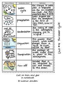 a hand drawn diagram with words and pictures on it, including the names of different types of