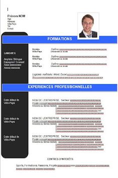 cv simple word doc à remplir 2022 en français Model Office, Cv Original, Word Doc, Microsoft Word, Microsoft