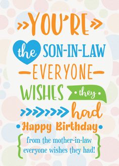 a birthday card with the words, you're the father - in - law everyone wishes