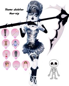 Dress to impress theme: skeleton/horror non-vip  #skeleton #nonvip #horror #roblox #robloxdresstoimpress #dti #dresstoimpress #dtiinspo #dresstoimpressideas #dresstoimpressoutfits #dresstoinpressinspo ⋆𐙚₊˚⊹♡ Skeleton Outfit Dress To Impress, Dress To Impress Skeleton Hack, Dress To Impress Theme Skeleton, Horror Dress To Impress Outfit