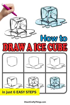 how to draw ice cubes in just 6 easy steps with pictures and instructions for beginners