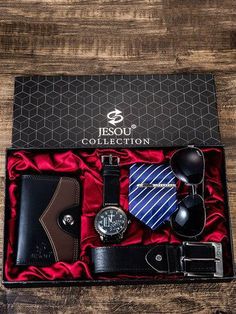 Cheap Watches For Men, Belt Wallet, Gift Box For Men, Birthday Gifts For Boyfriend Diy, Watch Set, Watch Belt, Tie Gifts, Gift Kit, Wallet Gifts