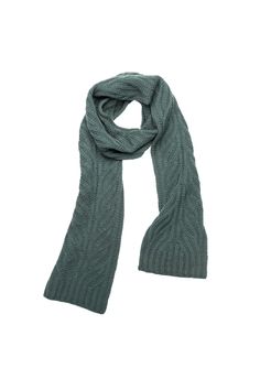 a green scarf on a white background