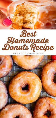 the best homemade donuts recipe is made with glaze