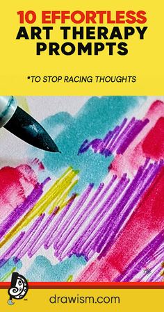 Check out these easy 10 Effortless Art Therapy Prompts & Ideas to Stop Racing Thoughts, perfect for Expressive Art Therapy Activities, stress relief activities, or a bit of creative self care. Drawing Ideas. Recovery Art Activities, Art Therapy Activities Printables, Art Therapy Prompts, Therapy Prompts, Art Therapy Exercises, Therapy Questions