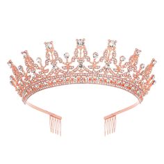 PRICES MAY VARY. [Regal Charm] - Our Tiara Crown for Birthday Wedding combines regal elegance and charm, adding a touch of sophistication to costume, princess, fairy , cinderella party celebrations [Exquisite Craftsmanship] - This headband crown is meticulously crafted with intricate detailing, making you shine like a true princess, perfect for adult women and little toddler girl [Versatile Design] - Whether it's your birthday or your special day as a bride, this tiara crown is the perfect acces Sweet 16 Tiara, Bride Crown, Diamond Hair, Crown For Women, Bride Tiara, Headpiece Hairstyles, Tiara Crown, Bride Hair Accessories, Hair Accessories Gift