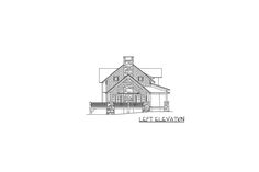 a drawing of the front elevation of a house