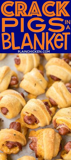 cracker pigs in a blanket with text overlay