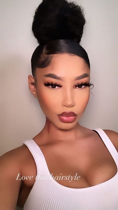 Big Hair Bands, Natural Hair Bun Styles, Mixed Curly Hair, Sleek Ponytail Hairstyles, Quick Natural Hair Styles, Natural Hair Styles Easy, Natural Hair Updo, Slick Hairstyles, Sleek Ponytail