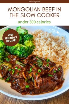 Enjoy Slow Cooker Mongolian Beef any day of the week! Serve this Asian-inspired dish over rice or your favorite veggies for an easy meal. Slow Cooker Mongolian Beef, Savory Beef Stew, Lite Cravings, Teriyaki Chicken Casserole, Weight Watchers Casserole, Cravings Recipes, Crockpot Casserole, Asian Inspired Dishes, Mongolian Beef