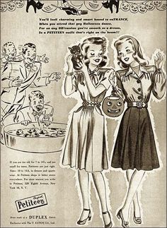 an old advertisement for pettex with two women talking on the phone and one holding a cat