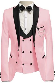 Formal Fitted Pink Sets, Pink Fitted Sets For Formal Occasions, Pink Fitted Suits For Party, Pink Fitted Suit For Parties, Pink Lapel Collar Blazer For Party, Pink Party Blazer With Lapel Collar, Pink Tuxedo With Suit Collar For Semi-formal Occasions, Pink Tuxedo With Suit Collar For Semi-formal Events, Fitted Pink Tuxedo Suit