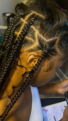 Natural Braids On Curly Hair, 6 Braid Hairstyles, Easy Feed In Hairstyles, Hairstyle Ideas With Extensions, Braid In Front Curly In Back, Cute Fishtail Braids, Less Braids Hairstyles, Exotic Braids Hairstyles, Straight Hair With Braids On Top