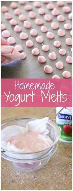 homemade yogurt melts in a glass bowl