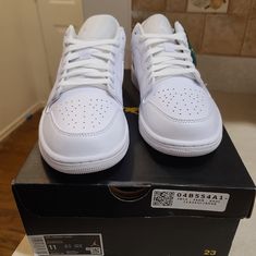 Brand New Jordan 1 In Triple White Triple White Jordan 1, Air Jordan 1 Triple White, Court Purple Jordan 1, White Jordan 1, Teal Nikes, Jordan 11 Bred, Air Jordan Retro 4, Jordan Retro 7, Jordan Retro 6