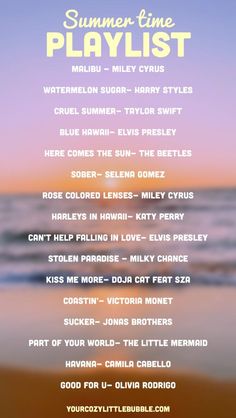 summer playlist ideas- summer songs Pool Party Playlist, Summer Music Playlist, Beach Playlist