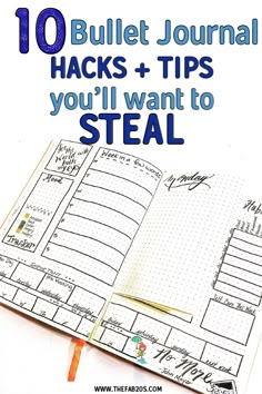 10 Bullet Journal Hacks You'll Want To Steal - TheFab20's School Bullet Journal, Journal Weekly Layout, Bullet Journal Habit Tracker, Bullet Journal Weekly Layout, Journal Hacks, Journal Habit Tracker, How To Bullet Journal, Bullet Journal Monthly, Bullet Journal Hacks