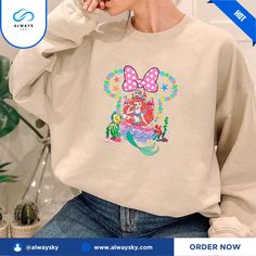 The Little Mermaid Ariel Sweatshirt - Disneyland Trip Shirt - Family Shirt - The Little Mermaid Shirt Alwaysky x Disney 2024. The ideal balance of comfort and style may be found in this well-made shirt. Made of high-quality cotton, this adaptable piece may be worn anywhere. Raise the ante on your appearance with ease!. #little mermaid #family #mermaid ariel #Shirt #Alwaysky Disney Style Long Sleeve Tops With Relaxed Fit, Disney Tops With Relaxed Fit And Long Sleeve, Disney Long Sleeve Relaxed Fit Top, Disney Long Sleeve Cotton T-shirt, Long Sleeve Disney Cotton T-shirt, Themed Long Sleeve Tops With Cartoon Print, Themed Long Sleeve Top With Cartoon Print, Trip Fits, Little Mermaid Shirt