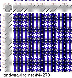 a cross stitch pattern in blue and white