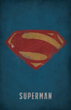 the superman logo on a blue background