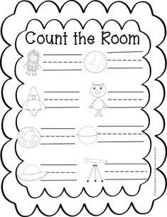 a printable worksheet for counting the room