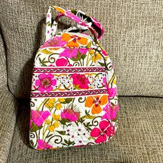 New With Tag, Never Used Vera Bradley Floral Lunch Bag Pale Colors, Vera Bradley Bags, Mini Bags, Lunch Bag, Orange Pink, Pink Orange, Color Orange, Vera Bradley, Mini Bag