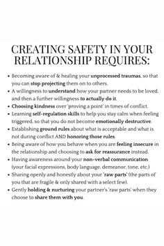 Build a sanctuary of trust and love! Discover how to create safety in your relationship with our expert tips. Foster open communication, cultivate emotional intimacy, and navigate challenges together. Strengthen your bond with our guide to a secure and thriving partnership. Dive into a journey of connection and understanding. Explore now for a relationship that's resilient and filled with joy. 💖 #RelationshipSafety #LoveAndTrust #SecureConnection #HealthyRelationships #RelationshipAdvice #EmotionalIntimacy #BuildLove Secure In Relationship, How To Relationship, What Makes A Great Relationship, How To Fix A Relationship Communication, How To Build Relationships, Attachment Styles In Relationships, Healthy Secure Relationship, Projection In Relationships