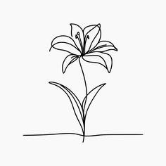 a black and white drawing of a flower