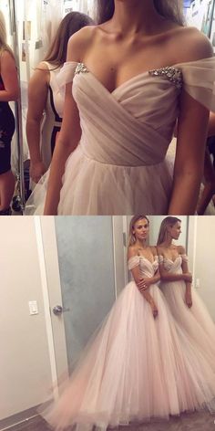 Pink Tulle Prom Dress, Beaded Fashion, Prom Dresses Long Pink, Fashion Formal, Prom Dresses 2018, Simple Prom Dress, Prom Dresses For Teens, Prom Dresses Modest, Senior Prom