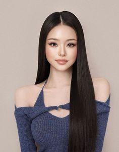 Long Hair For Square Face, Square Face Long Hair, Square Face Asian, Makeup For Square Face, Square Face Makeup, Catfish Girl, Casual Makeup, Square Face, Asian Hair