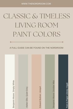 the color scheme for classic and timeless living room paint colors