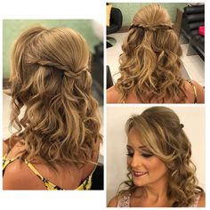 Quince Mom Hairstyles Short Hair, Wedding Hairstyles Half Up Half Down Face Frame, Mom Of Groom Hairstyles, Mother Of The Bride Hair Shoulder Length, Mother Of The Bride Hair Down, Mom Hairstyles Short, Beach Bridal Hair, Mother Of The Bride Hairdos, Bride Hair Down