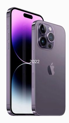 the new iphone 11 pro is shown in purple and black, with two cameras on each side