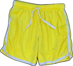 Athletic Shorts, Gender Neutral, Mesh, Yellow