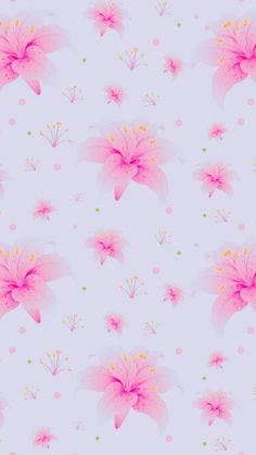 pink flowers on a light blue background