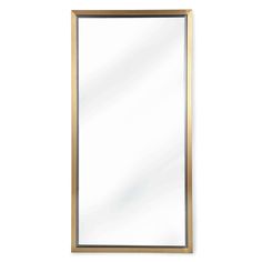 a gold framed mirror on a white wall with an empty space in the bottom right corner