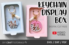 the keychain display box has two different designs in it