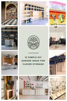 garage ideas for clever storage and organization in the garage with lots of different types of tools