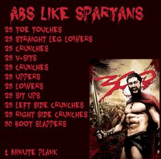 Spartan Race Quotes, 300 Ab Workout, Good Ab Workouts, Ab Workouts For Men, Hamstring Exercises, Best Ab Workouts, 300 Abs