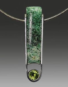 Quarzite Pendant by Wolfgang Vaatz Green Lake Jewelry, Urban Jewelry, Utility Tote, Green Lake, Silver Jewelry Design, Cabochon Jewelry